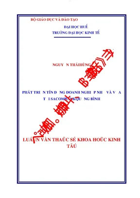 Phát triển tín dụng doanh nghiệp nhỏ và vừa tại sacombank quảng bình
