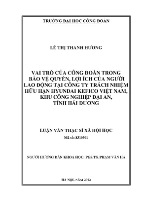 Vai trò của công đoàn trong bảo vệ quyền lợi ích của người lao động 2