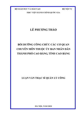 Bồi dưỡng công chức các cơ quan chuyên môn thuộc ubnd thành phố cao bằng tỉnh cao bằng