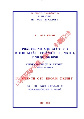 Phát triển bảo hiểm y tế tại bảo hiểm xã hội thành phố đồng hới tỉnh quảng bình