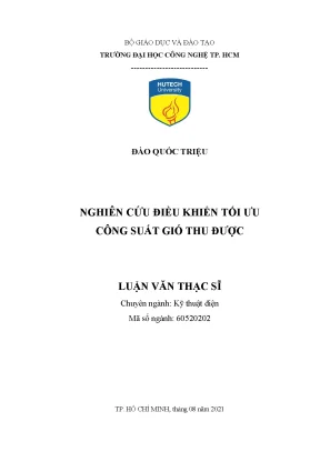 Nghiên cứu điều khiển tối ưu công suất gió thu được