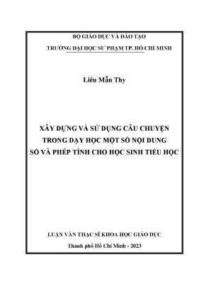 Xây dựng và sử dụng câu chuyện trong dạy học nội số nội dung số và phép tính cho học sinh tiểu học