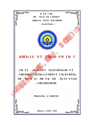 Chất lượng dịch vụ ngân hàng điện tử dành cho khách hàng cá nhân tại ngân hàng thương mại cổ phần kỹ thương việt nam chi nhánh huế