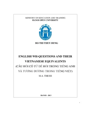 Câu hỏi có từ để hỏi trong tiếng anh và tương đương trong tiếng việt