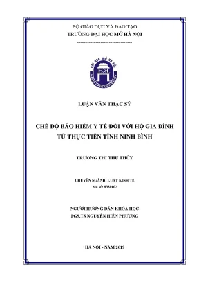 Chế độ bảo hiểm y tế đối với hộ gia đình từ thực tiễn tỉnh ninh bình