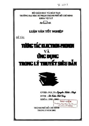 Tương tác electron phonon và ứng dụng trong lý thuyết siêu dẫn