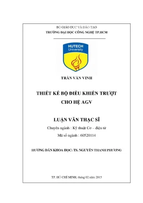Thiết kế bộ điều khiển trượt cho hệ agv