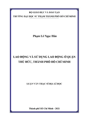 Lao động và sử dụng lao động ở quận thủ đức thành phố hồ chí minh