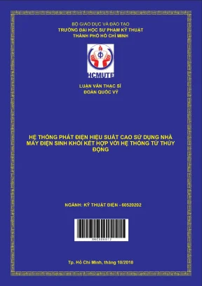 Hệ thống phát điện hiệu suất cao sử dụng tòa nhà máy điện sinh khối kết hợp với hệ thống từ thủy động