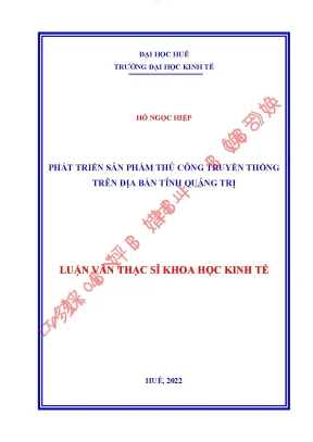 Phát triển sản phẩm thủ công truyền thống trên địa bàn tỉnh quảng trị