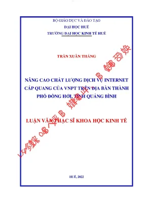 Nâng cao chất lượng dịch vụ internet cáp quang của vnpt trên địa bàn thành phố đồng hới tỉnh quảng bình