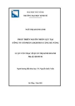 Phát triển nguồn nhân lực tại công ty cổ phần logistics cảng đà nẵng