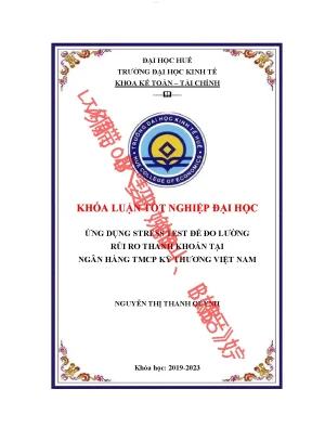 Ứng dụng stress test để đo lường rủi ro thanh khoản tại ngân hàng tmcp kỹ thương việt nam