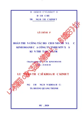 Hoàn thiện công tác hoạch định chiến lược kinh doanh của công ty tnhh một thành viên xổ số kiến thiết quảng trị