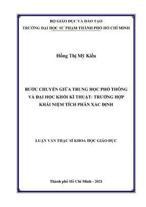Bước chuyển giữa trung học phổ thông và đại học khối kĩ thuật