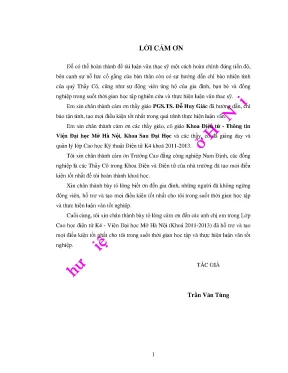 Tối ưu hóa đặc tuyến truyền đạt tuyến siêu cao tần của máy thu