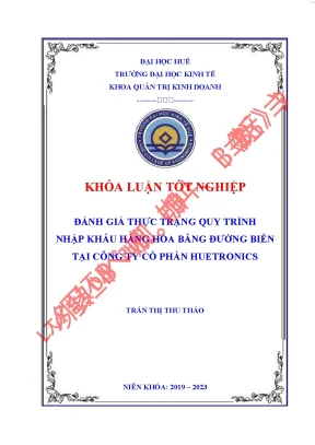 Đánh giá thực trạng quy trình nhập khẩu hàng hóa bằng đường biển tại công ty cổ phần huetronics
