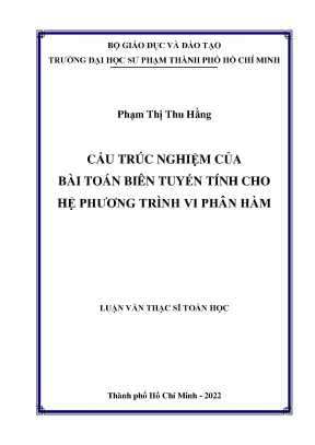 Cấu trúc nghiệm của bài toán biên tuyến tính cho hệ phương trình vi phân hàm