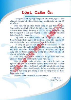 Hoạt động truyền thông marketing của khu nghỉ dưỡng suối khoáng nóng alba thực trạng và giải pháp
