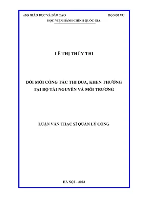 Đổi mới công tác thi đua khen thưởng tại bộ tài nguyên và môi trường