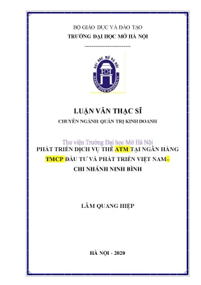 Phát triển dịch vụ thẻ atm tại ngân hàng tmcp đầu tư và phát triển việt nam chi nhánh ninh bình