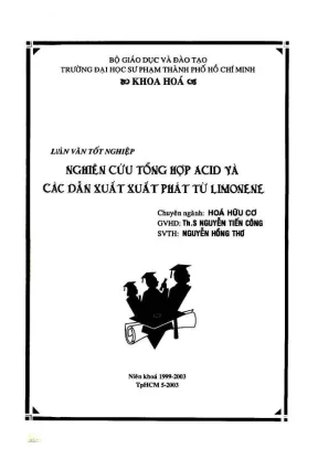 Nghiên cứu tổng hợp acid và các dẫn xuất xuất phát từ limonene