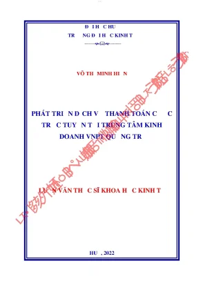 Phát triển dịch vụ thanh toán cước trực tuyến tại trung tâm kinh doanh vnpt quảng trị