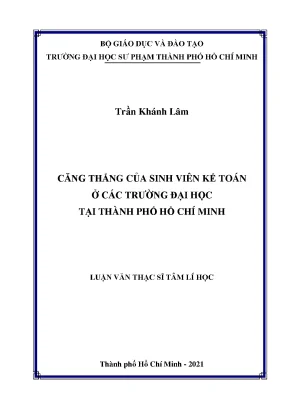 Căng thẳng của sinh viên kế toán ở các trường đại học tại thành phố hồ chí minh