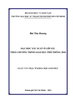Dạy học xác suất ở lớp 6 theo chương trình giáo dục phổ thông 2018