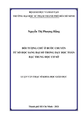 Đối tượng chữ ở bước chuyển từ số học sang đại số trong dạy học toán bậc trung học cơ sở