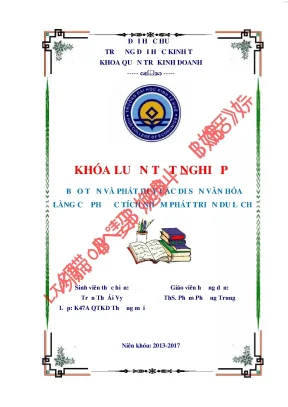Bảo tồn và phát huy các di sản văn hóa làng cổ phước tích nhằm phát triển du lịch