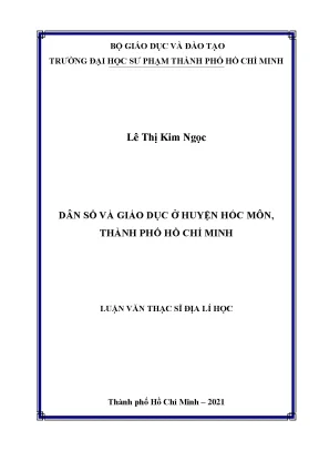 Dân số và giáo dục ở huyện hóc môn thành phố hồ chí minh
