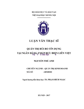 Quản trị rủi ro tín dụng tại ngân hàng tmcp bưu điện liên việt