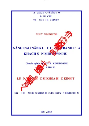 Nâng cao năng lực cạnh tranh của khách sạn midtown huế