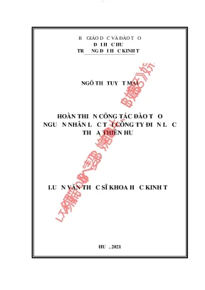 Hoàn thiện công tác đào tạo nguồn nhân lực tại công ty điện lực thừa thiên huế