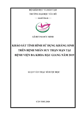 Khảo sát tình hình sử dụng kháng sinh trên bệnh nhân suy thận mạn tại bệnh viện đa khoa hậu giang năm 2019