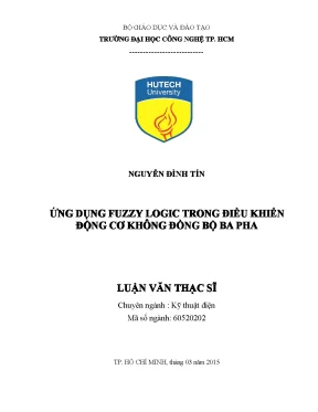 Ứng dụng fuzzy logic trong điều khiển động cơ không đồng bộ ba pha