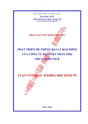 Phát triển hệ thống đại lý bảo hiểm của công ty bảo việt nhân thọ thừa thiên huế