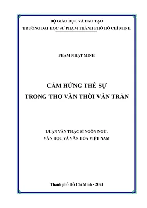 Cảm hứng thế sự trong thơ văn thời vãn trần