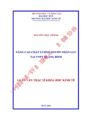 Nâng cao chất lượng nguồn nhân lực tại vnpt quảng bình