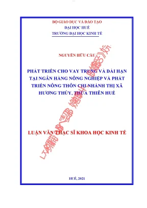 Phát triển cho vay trung và dài hạn tại ngân hàng nn ntpt chi nhánh hương thủy huế