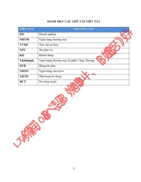 Ứng dụng mô hình binary logistic trong xếp hạng tín dụng khách hành doanh nghiệp vay vốn tại ngân hàng thương mại cổ phần công thương việt nam chi nhánh thừa thiên huế