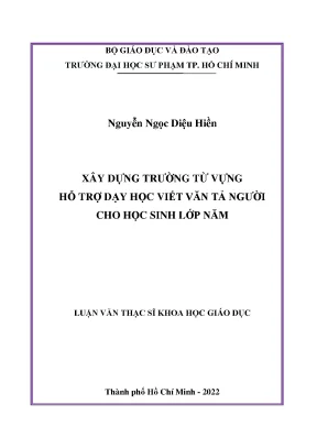 Xây dựng trường từ vựng hỗ trợ dạy học viết văn tả người cho học sinh lớp năm