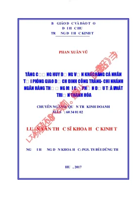 Tăng cường huy động vốn khách hàng cá nhân tại phòng giao dịch đinh công tráng chi nhánh ngân hàng thương mại cổ phần đầu tư và phát triển thanh hóa