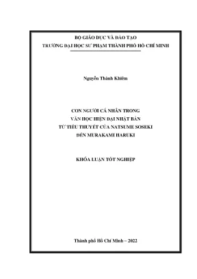Con người cá nhân trong văn học hiện đại nhật bản từ tiểu thuyết của natsume soseki đến murakami haruki