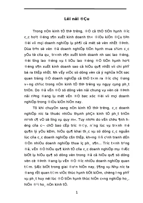 Vốn cố định và các giải pháp nâng cao hiệu quả sử dụng vốn cố định ở công ty cổ phần xây dựng số 1 tổng công ty xuất nhập khẩu xây dựng việt nam