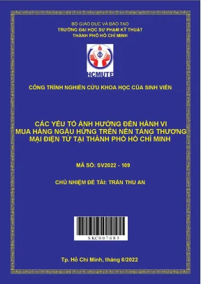 Các yếu tố ảnh hưởng đến hành vi mua hàng ngẫu hứng trên nền tảng thương mại điện tử tại thành phố hồ chí minh