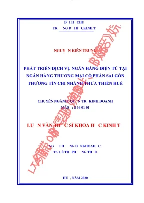Phát triển dịch vụ ngân hàng điện tử tại ngân hàng thương mại cổ phần sài gòn thương tín chi nhánh thừa thiên huế