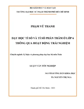 Dạy học tỉ số phần trăm ở lớp 6 thông qua hoạt động trải nghiệm
