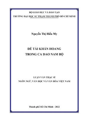 Đề tài khẩn hoang trong ca dao nam bộ